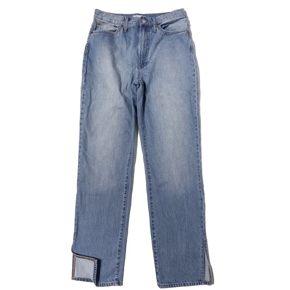Madewell Perfect Vintage Straight Jean Side Slit Edition Women 30 (32x33 Actual)